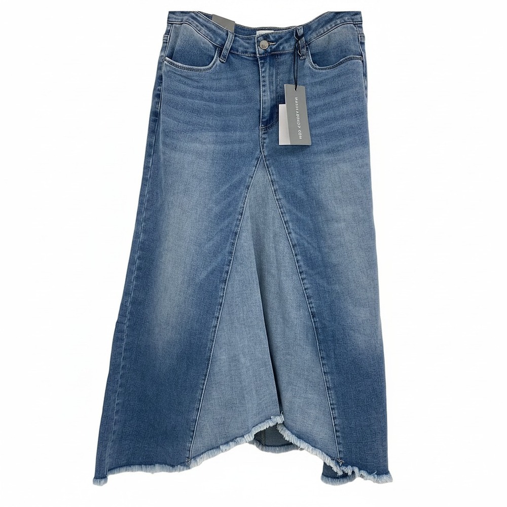 Wash Lab Blue Selma Flare Midi Skirt | Women’s Regular 30